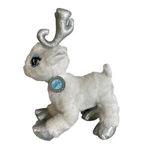 Glisten Plush Reindeer Silver White Stuffed Animal Toy Build A Bear BAB